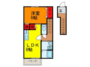 ソレジオ武村Ｖ　Ｎ棟の物件間取画像